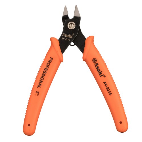 Asaki 127mm Precision Flush Mini Wire Side Cutter Pliers Cable Snip - Afbeelding 1 van 5