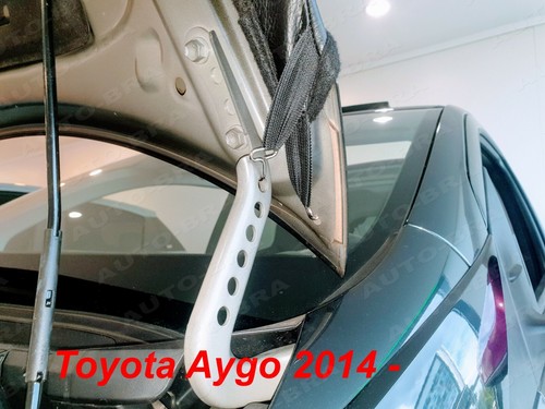 Sujetador de coche para Toyota Aygo año 2014-2021 protección contra impactos de piedras sujetador capó tuning - Imagen 4 de 5