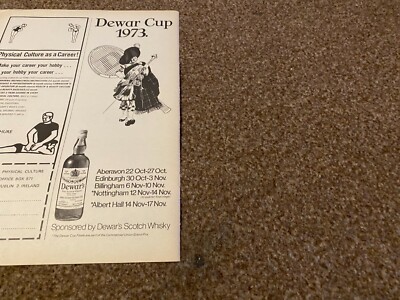 WFBK8 WERBUNG 11X4 1973 DEWARS SCOTCH WHISKY CUP TENNIS