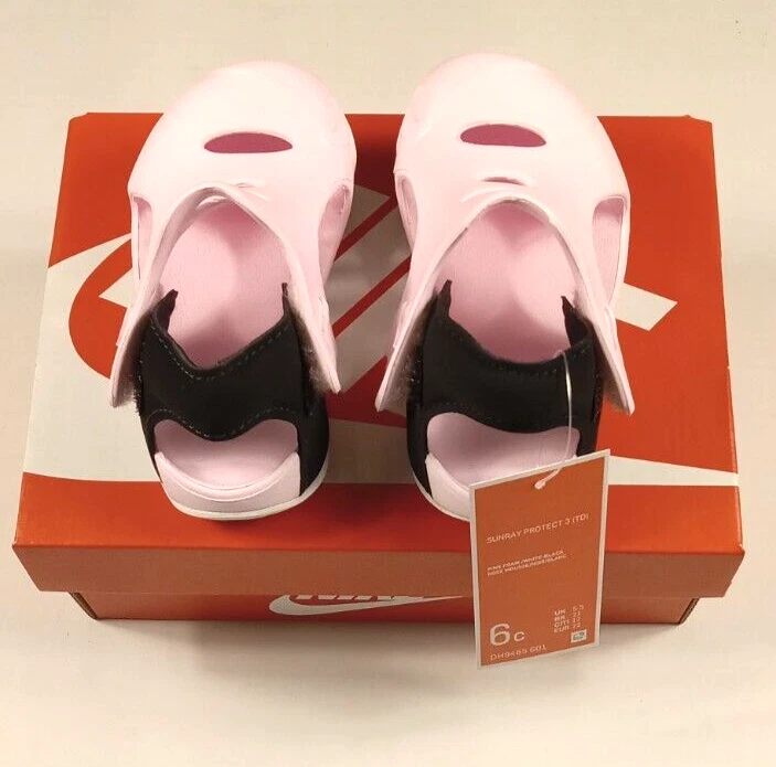 Size 6c Nike Sunray  Pink/White/Black Toddler Girl's Sandals/Shoes New In Box - Image 4 of 4