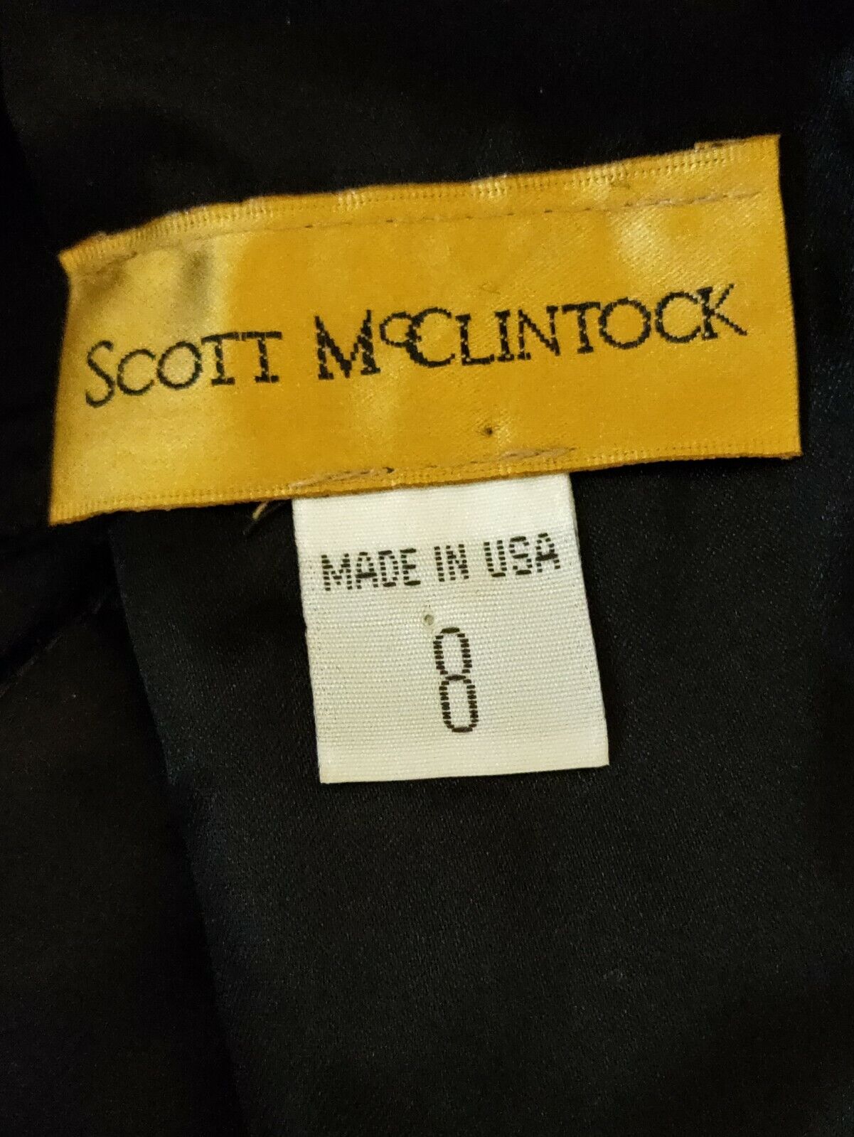 Scott McClintock Vintage 80s Black Velvet Gold La… - image 6