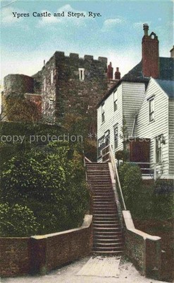 Ypres Castle Rye East Sussex UK Ypres-Castle Ypres-Tower Treppe Burg Zinnen Fach