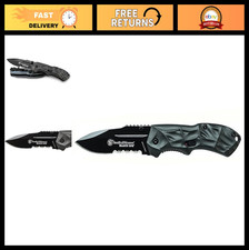 Tactical Assisted Opening Knife 7.7" Stainless Steel Tanto Blade Aluminum Handle