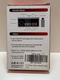 2.4G Wireless Turbo Controller for Nintendo NES Classic Mini Console - Gray