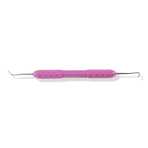 Scaler falce dentale, manico in silicone autoclavabile, anteriore, H6-H7 [#67] - Foto 4 di 4