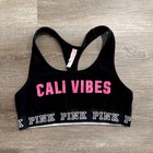 Victoria's Secret Pink Cali Vibes La Black Sports Bra Sz Small