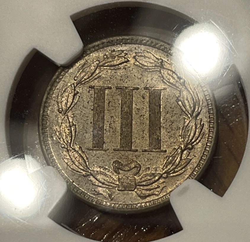 1887 Three Cent Piece Copper Nickel 3CN NGC PF63 Proof - Image 4 of 4
