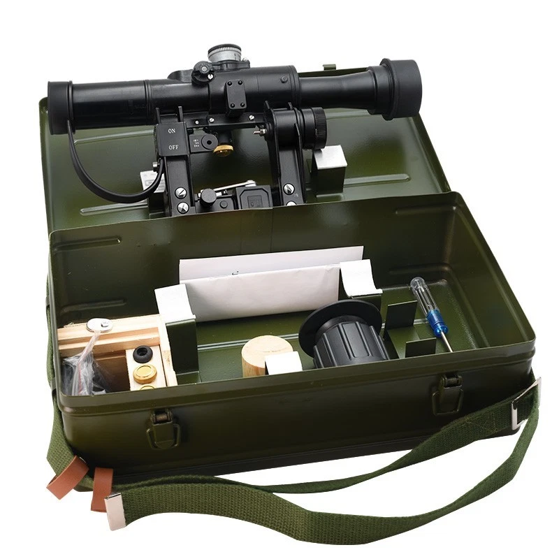 Mira telescópica rusa SVD de 4x26 mm con retícula de telémetro iluminada roja con caja de metal Foto 2 de 4