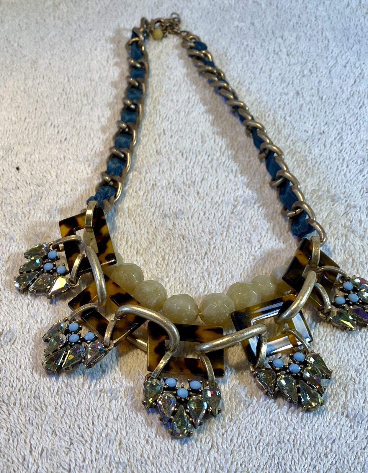 Vintage “Statement” Rhinestone/Tortoise Shell Ant… - image 9