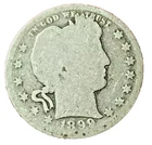 1899 Barber quarter dollar 90% SILVER US coin