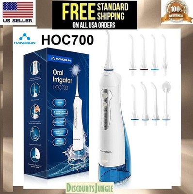 Hangsun HOC700 Water Flosser Cordless Oral Irrigator Rechargeable 8 attachments