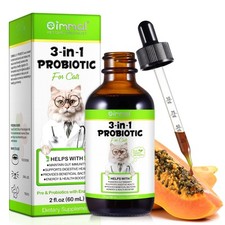 3-in-1 Probiotics for Cats with Digestive Enzymes  Prebiotics   Supports Gut...