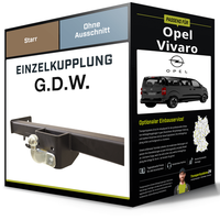 Starre AnhäNgerkupplung für Opel Vivaro 03.2019-Jetzt C Typ K0 G.D.W. NEU