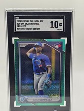 2024 Bowman Chrome Prospects Arjun Nimmala Aqua Ref #BCP199 SGC 10 Rookie