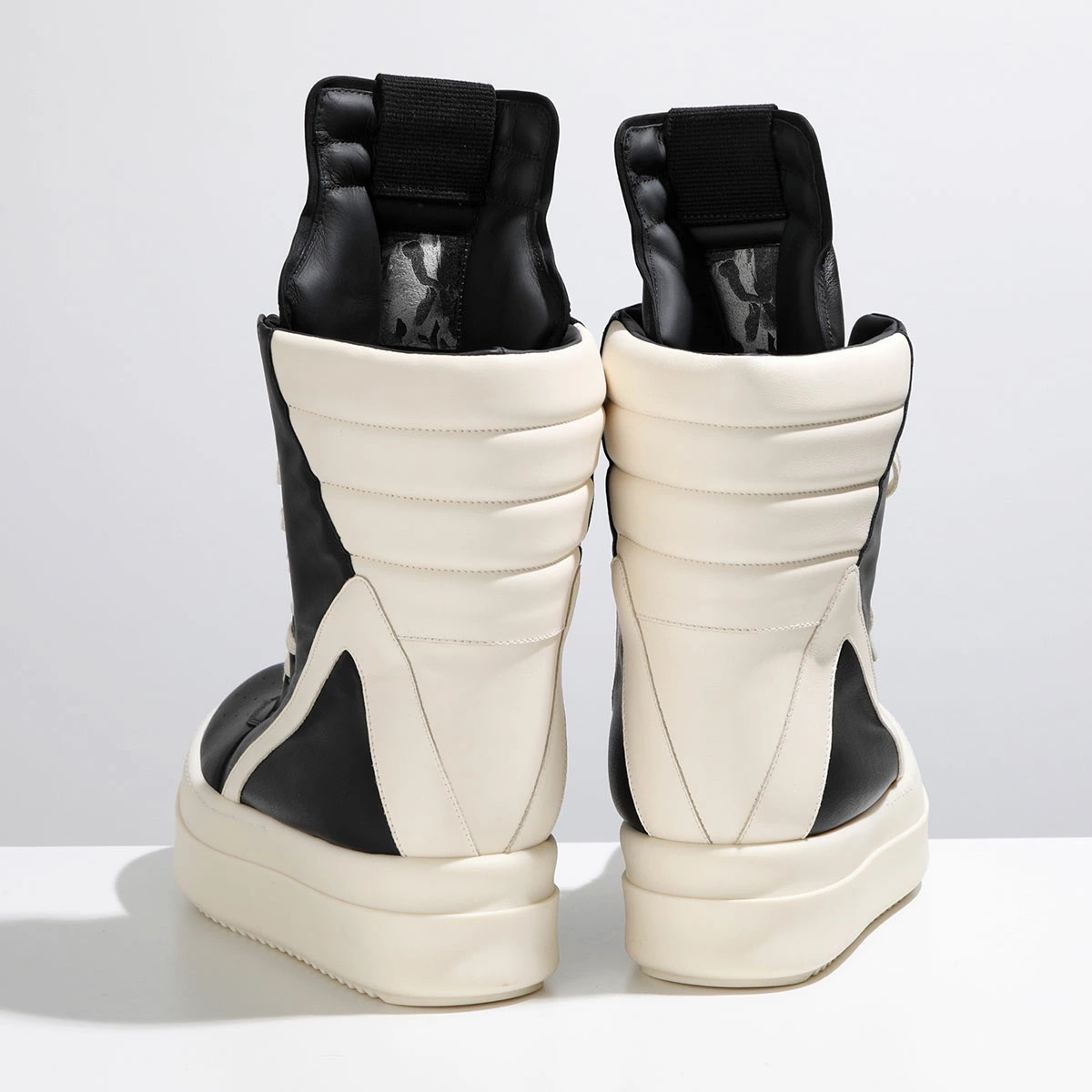靴 Rick Owens Geobasket 42 Rick Owens MEGA GEOBASKET Sneakers Men High Cut Leather