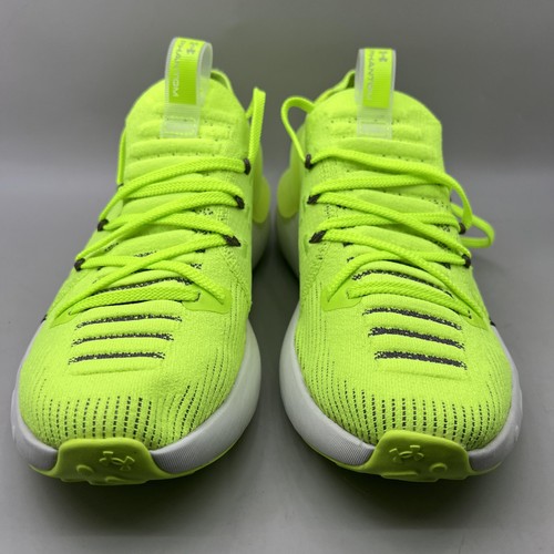 Under Armour HOVR Phantom 3 Shoes Mens Size 8 Neon Green Running Knit Sneakers - Picture 2 of 8