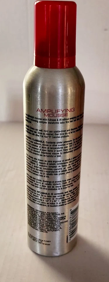 Samy Fat Hair "0" Calories Amplifying Mousse Thicker Fuller Looking Hair  - Image 3 of 4