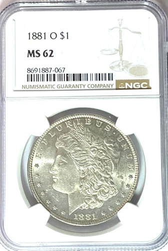 1881 O $1 Morgan Silver Dollar MS62 NGC Uncirculated New Orleans