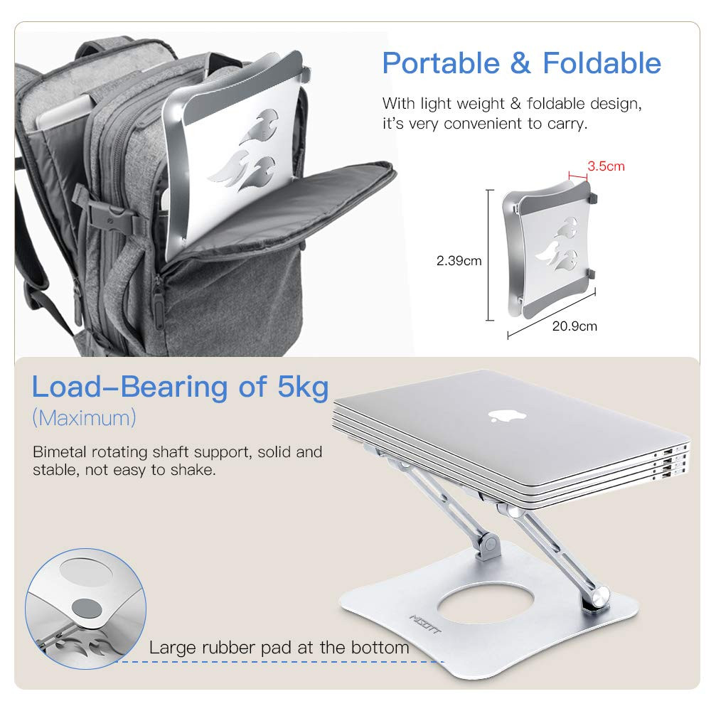 Ergonomic Adjustable 2-in-1 Laptop and Tablet Stand for Comfortable Typing