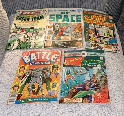 1970s 80s Vintage Lot of 5 DC Superhero Comic Books Readers SH3