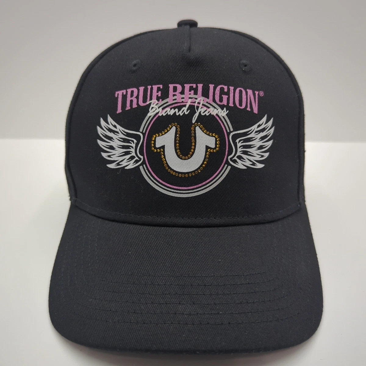 NWT True Religion Black & Pink Crystal Wing Hat/Cap Buy True Religion Prism Pink Crystal Wing Short Sleeve Baby  main image 2