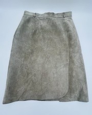 VTG Dino  Z Women's Suede Leather Skirt GB Size 12, US 8 Cowgirlcore Western