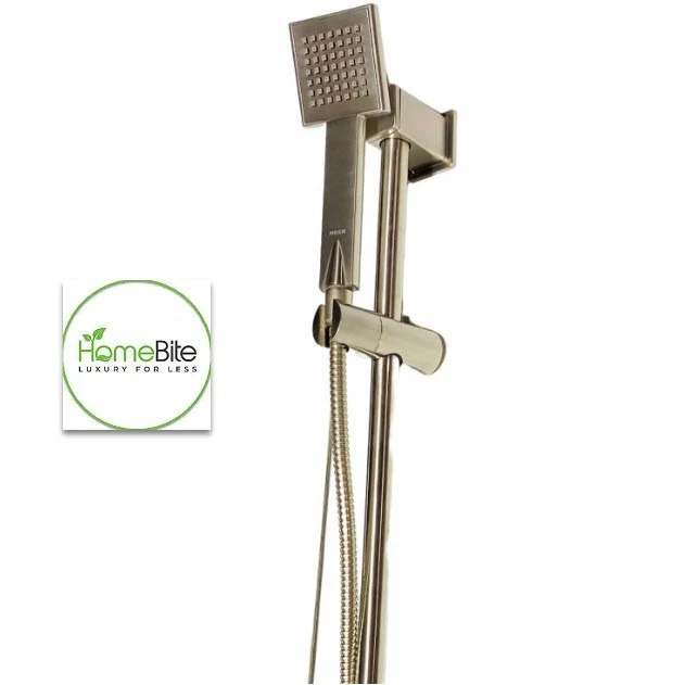MOEN 90 Degree S3879EPBN Brushed Nickel Handheld Shower Head 30" Slide Bar Set🆕