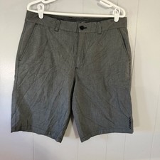 O'Neill Hybrid Walk Shorts Mens 34 Grey Heathered Stretch Flat Front Casual