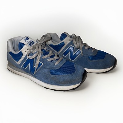 New Balance Mens Classic 574 Navy Suede & Mesh Sneakers Size 8.5