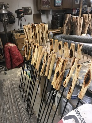 Hand made Diamond Willow Fire Poker