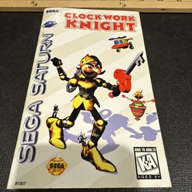 Clockwork Knight 1 (Sega Saturn, 1995) NO Disc - Case With Manual And Reg Card