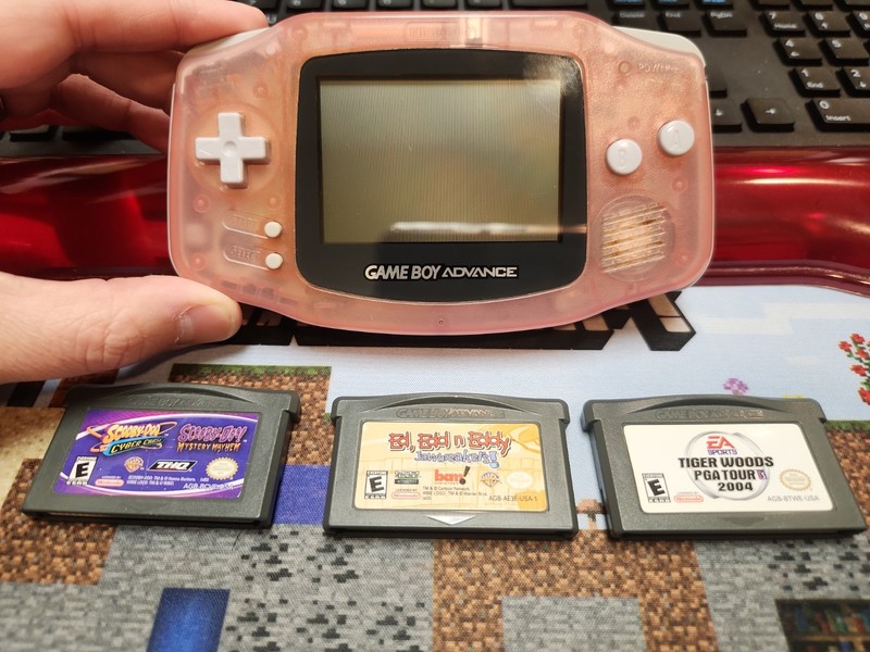 Nintendo Game Boy Advance Fuchsia Pink Bundle