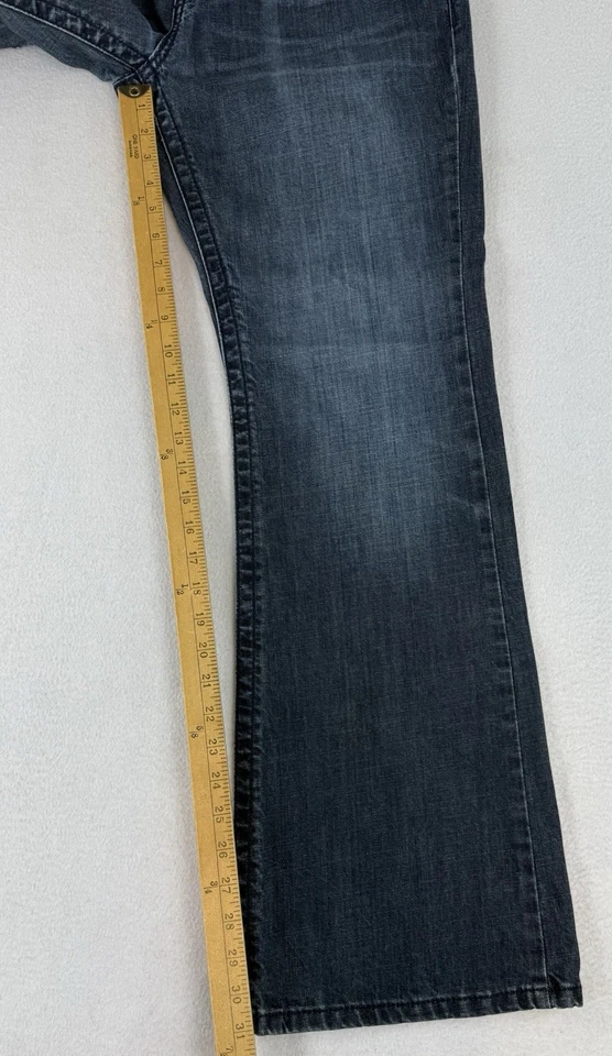 Guess Relaxed Bootcut Rancho Fit Blue Jeans Men’s 33x32 With Flap Pockets - Image 4 of 4