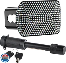 SINGARO Bling Heavy American Flag Metal Trailer Hitch Cover for 2 Inch Receiv