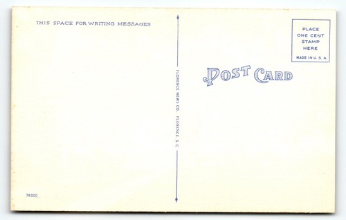 Vintage Sumter SC Tuomey Hospital West Calhoun Street Postcard Linen - Picture 2 of 2