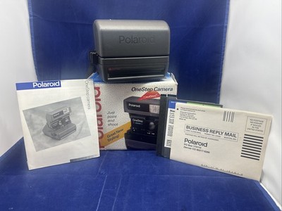 Vintage Polaroid One Step Close Up 600 Film Camera W/ Strap And Box