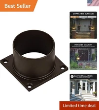 Elegant Bronze Aluminum Outdoor Pier Base for 3-Inch Mounting - Easy Install