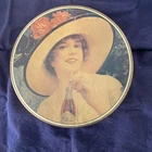 Vintage Coca-Cola Round Tin Can Retro Collectible Storage Container