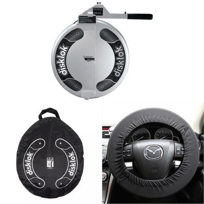 Disklok Large Steering Wheel Lock with Protective Wheel Cover and Storage Bag