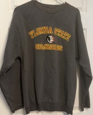 Vtg Florida State Seminoles Sweatshirt Gray Unisex Size Medium