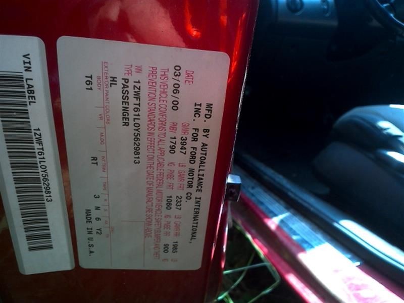 Radiator Core Support Fits 99-00 Cougar 141444 thumbnail 2