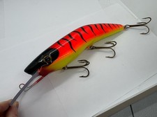 10” Toddy Tickles Hellebarde Red Tiger Crankbait Jerkbait Trolling Musky Lure