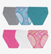 Fruit of the Loom Girls' Seamless Underwear Hipster-10 Pack Size 10-12   No Tags