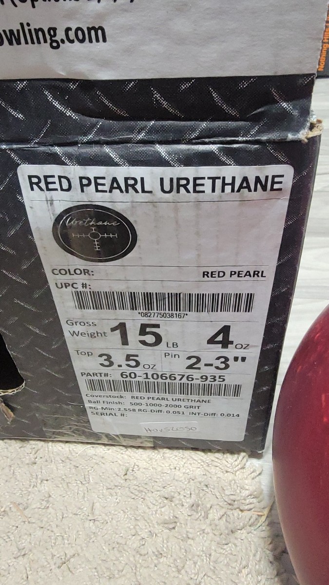 Hammer Red Pearl Urethane Overseas 1st Quality Bowling Ball | 15