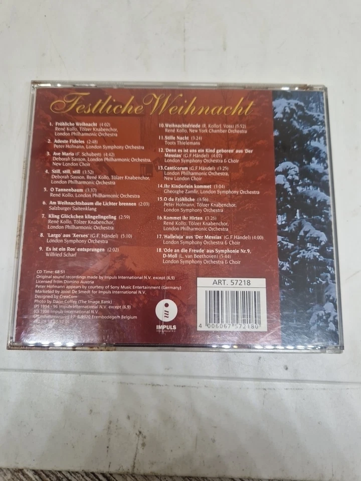 Festliche Weihnacht (1996, Impuls) René Kollo, Tölzer Knabenchor, LPO, Pe.. [CD] - Bild 2 von 2
