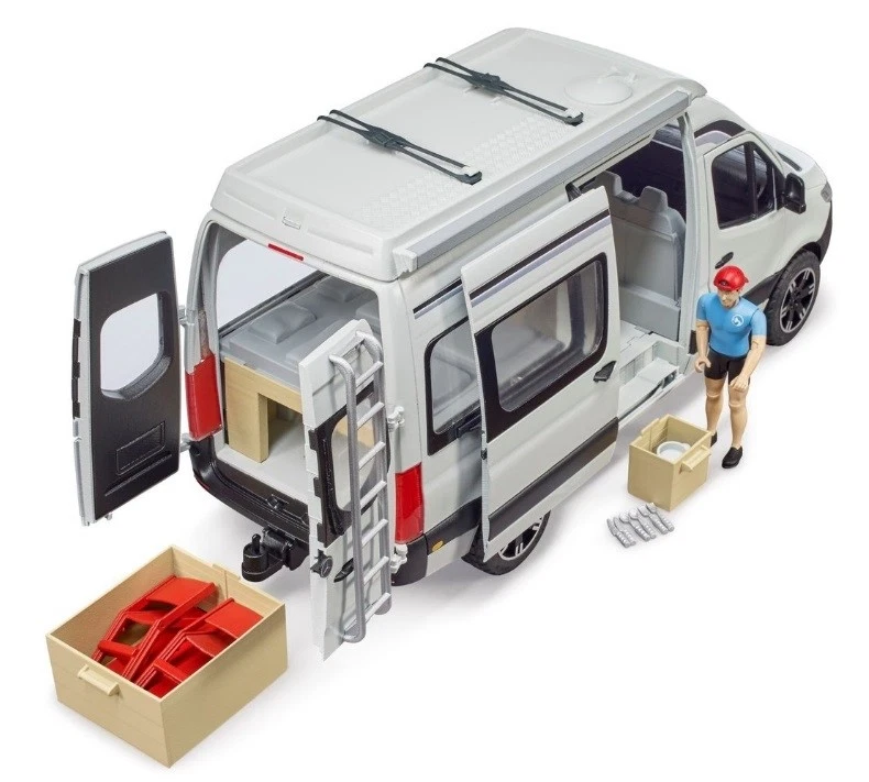 BRUDER, Camper MERCEDES Sprinter con figura e accessori, 1/16,  BRU2672 - Immagine 3 di 3