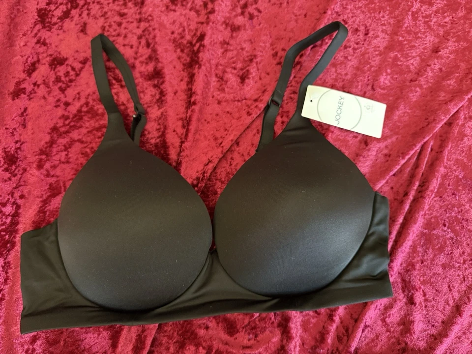 Set Of 2, Jockey Black Wire Free Bra. Size L, New W Tag. RN#61683. - Image 2 of 4