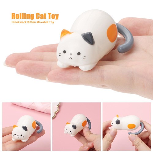 Fidget Rolling Cat Toy Cute Windup Kitten Stress Relief Toy Home