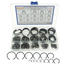 310PCS 14-Sizes Round Wire C-Clips Internal Snap Rings Assortment Kit;Round W...