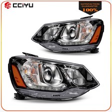 Pair Black Headlights Assembly For 2017-2020 Chevrolet Sonic Black Housing